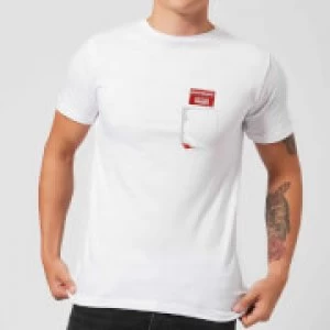 Image of Shaun Of The Dead You've Got Red On You Pocket T-Shirt - White - 3XL