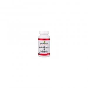 Image of Natures Aid Multi-vitamins & Minerals (with Iron) 90 Capsules