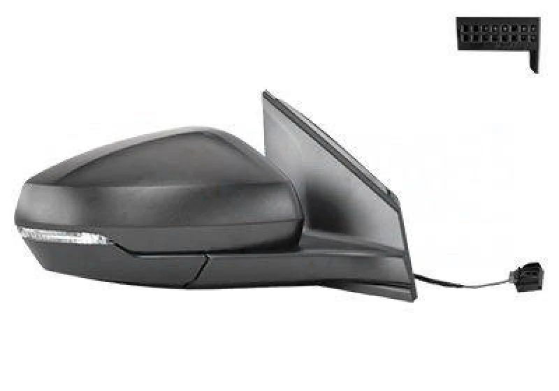 Image of VAN WEZEL 5751804 Wing mirror * HAGUS * Right, black, Unheated Outside Mirror (50)