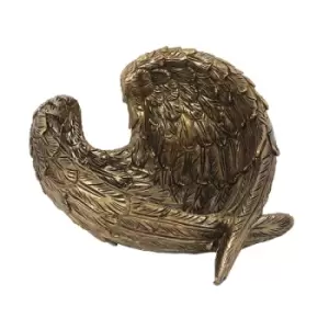 Image of Antique Gold Guardian Angel Wing Dish