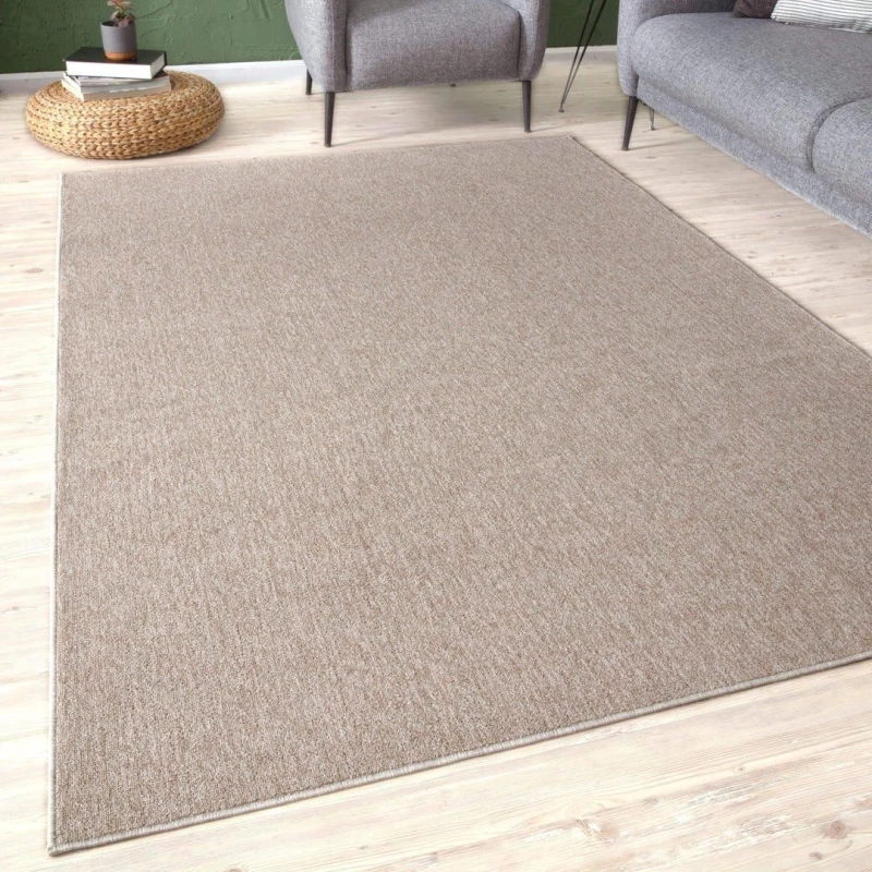 Image of THE RUGS Flex Collection Solid Design Low Pile Living Room Rugs in Beige 1000BE Size: 80cm x 300cm Beige Unisex 80cm x 300 cm