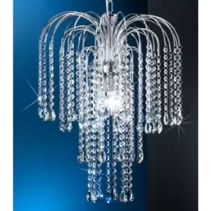 Image of Onli Pioggia 3 Light Pendant Ceiling Light, Chrome