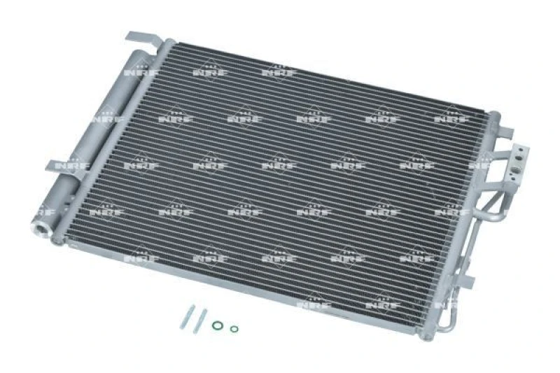 Image of NRF 35994 Condenser with dryer 14,2 9,4 Aluminium 485 HYUNDAI: SANTA FE 2 Aluminium Condenser, air conditioning (448)
