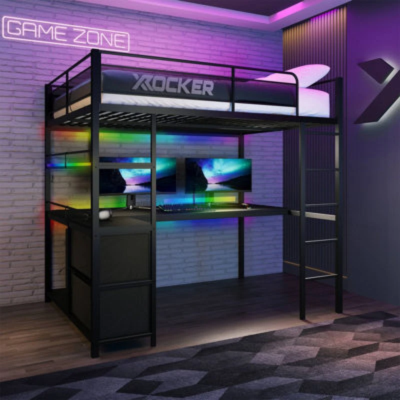Image of X Rocker X Rocker Double High Sleeper Bed - X Rocker TR42201