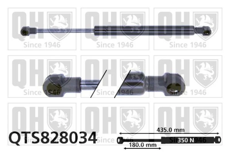 Image of QUINTON HAZELL Tailgate strut QUINTON HAZELL QTS828034