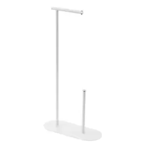 Showerdrape Plaza Toilet Roll & Spare Paper Holder - White