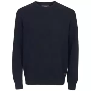Image of Barbour Mens Patch Crew Neck Sweater Navy Large