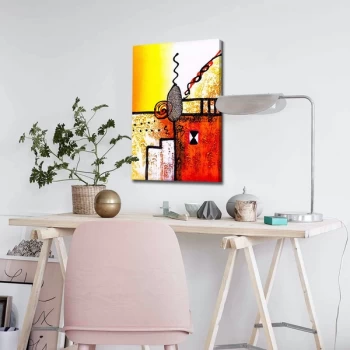 Image of 4570ABSC - 028 Multicolor Decorative Canvas Painting