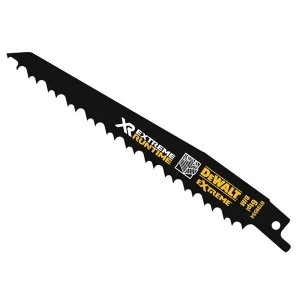 image of DEWALT FlexVolt XR Wood With Nails Reciprocating Blades 230mm 4/6 TPI Pack of 5