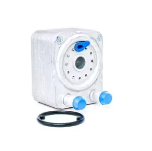 Image of RIDEX Oil Cooler VW,AUDI,SKODA 469O0005 038117021A,038117021B,038117021C Oil Cooler, engine oil 038117021D,038117021E,38117021A,38117021B,38117021C