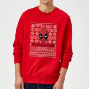 Marvel Deadpool Christmas Sweatshirt - Red - XL