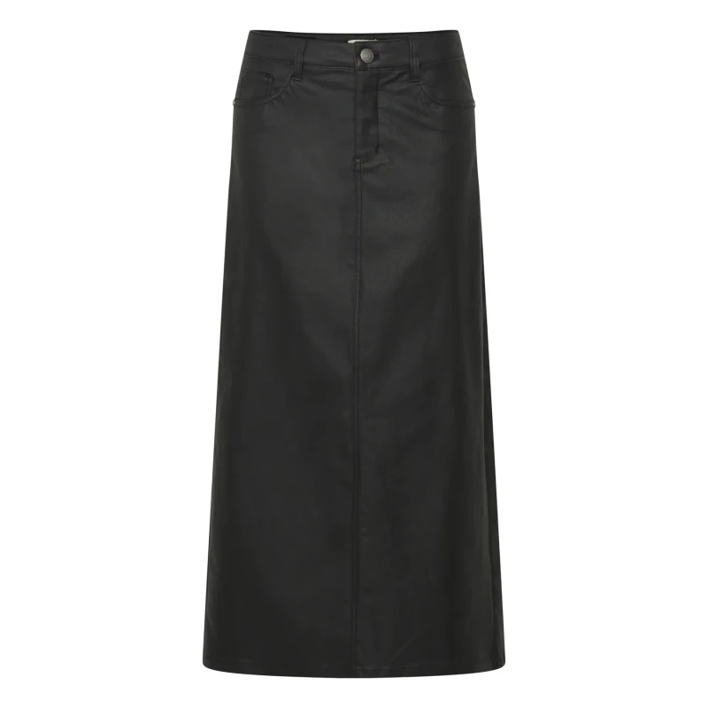 Image of fransa Womens leather skirt fransa Malin 2 Noir Female 36