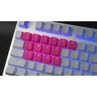 image of Tai-Hao TPR Rubber Backlit Double Shot 18 Keys Neon Pink