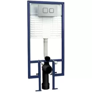 Image of Bathroom Concealed Toilet Cistern Frame Push Button Compact Wall Hung Modern
