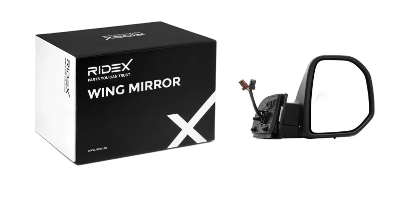 Image of RIDEX 50O0237 Wing mirror Right, black, with temperature sensor Outside Mirror (50)