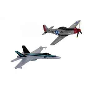 Image of Corgi Mavericks F/A-18 Hornet and P-51D Mustang Hornet and P-51D Mustang Diecast Model