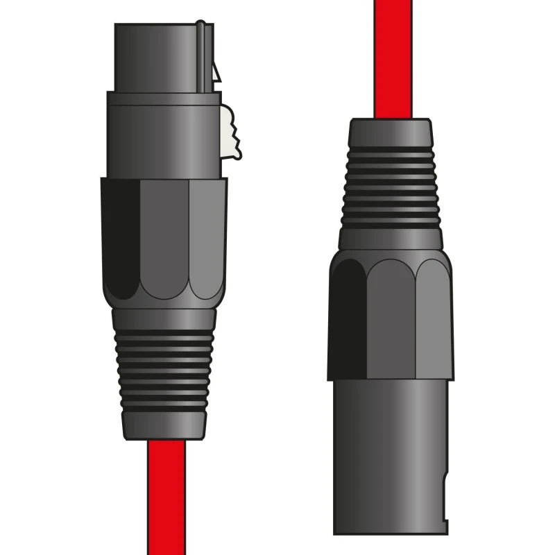 Image of Citronic 12m Classic Microphone Leads XLR Female - XLR Male - Red CAB141555 XLR Cable