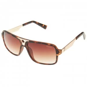 image of Guess Square Sunglasses - Havana/Brown