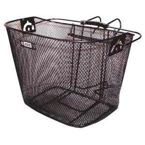 image of Adie Front Mesh Basket Black With Metal ATB Hanger