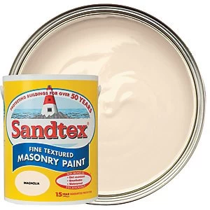 image of Sandtex Fine Textured Masonry Paint - Magnolia 5L