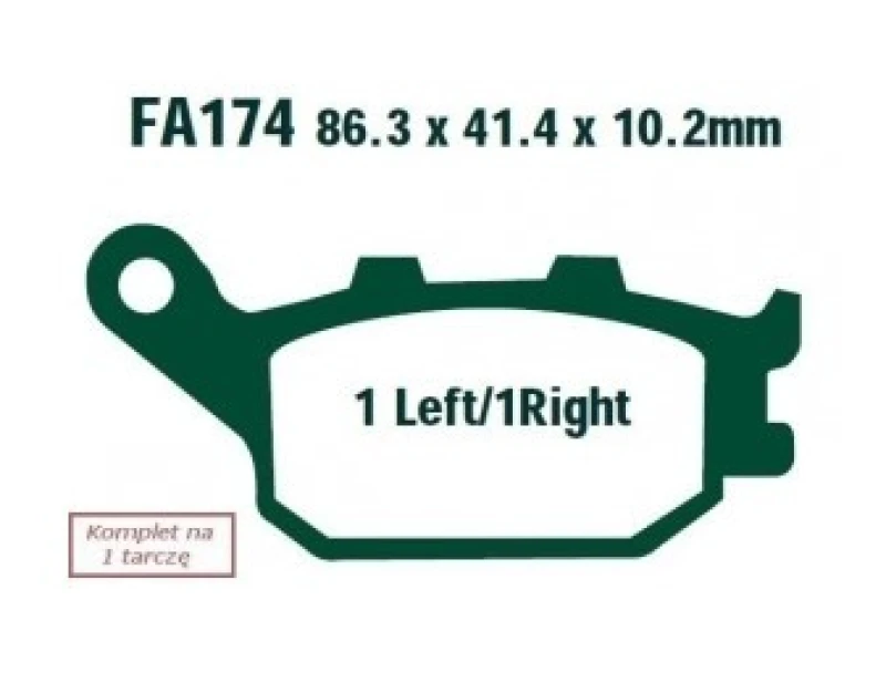 Image of EBC Brakes Brake pad set EBC Brakes FA174