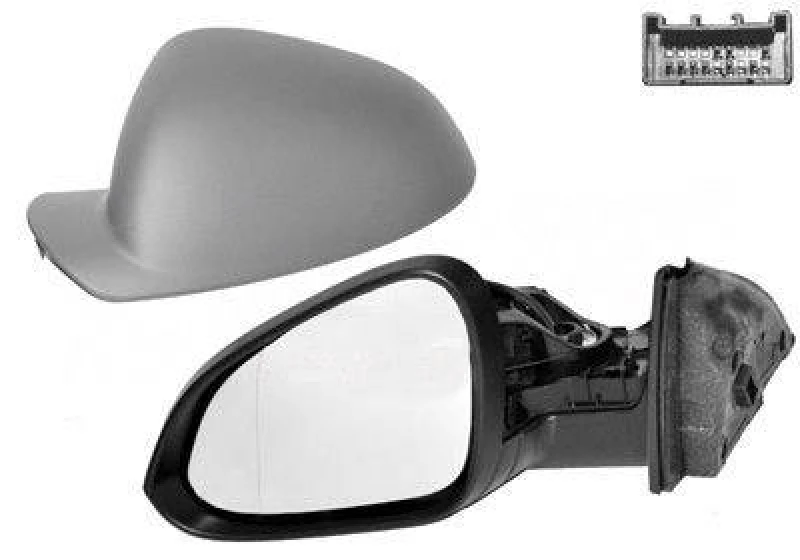 Image of VAN WEZEL 3850817 Wing mirror * HAGUS * Left, Heatable, primed Outside Mirror (50)