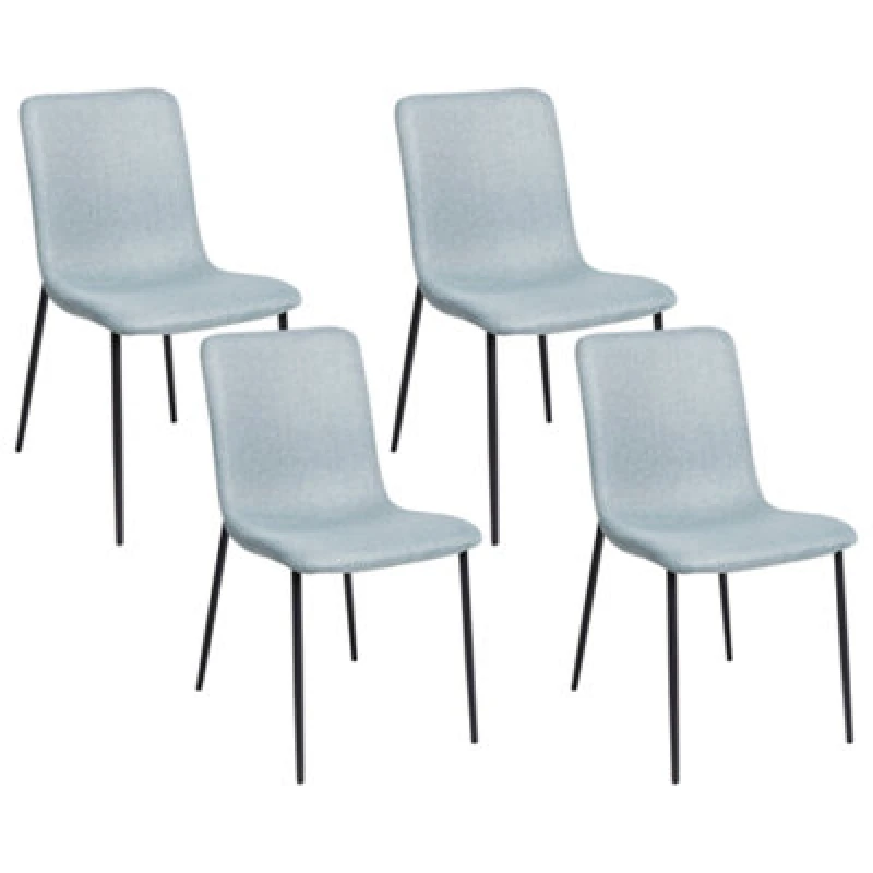 Image of Beliani Set Of 4 Dining Chairs Glendive Light Blue