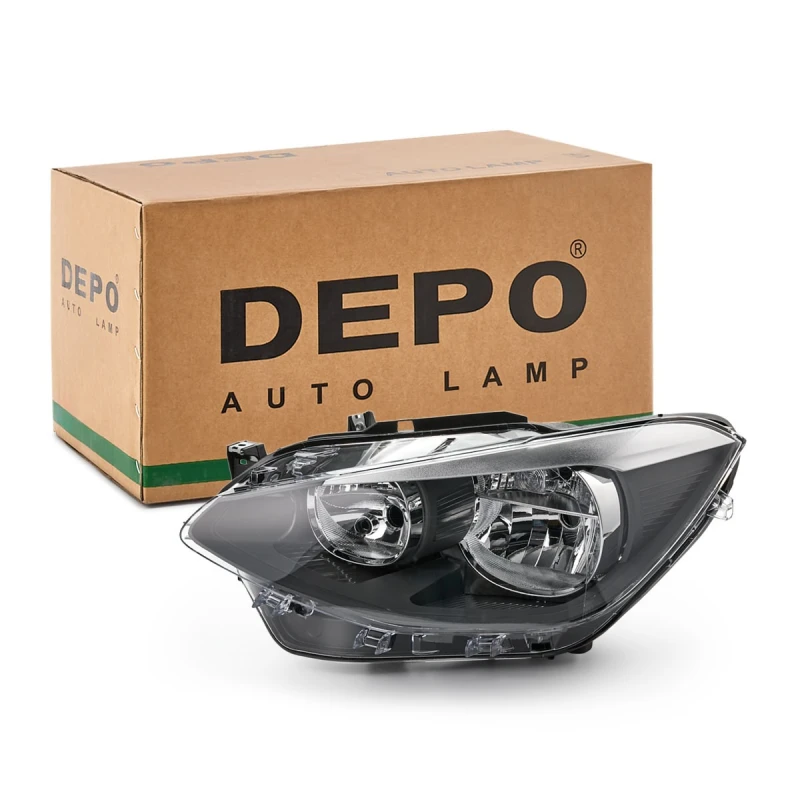 Image of JOHNS 20 02 09 Headlights H7/H7, Left, with motor for headlamp levelling Headlight (259)