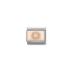Image of Classic Rose Gold Wind Rose Link 430110/03