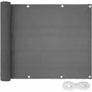 Image of Balcony & garden privacy screen (type 2) - garden privacy screen, balcony privacy screen, outdoor privacy screen - grey 90cm - grey
