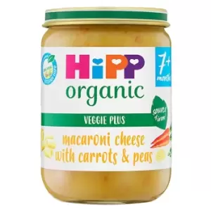 Image of HiPP Organic Macaroni Cheese with Carrots & Peas Jar 7+ Months
