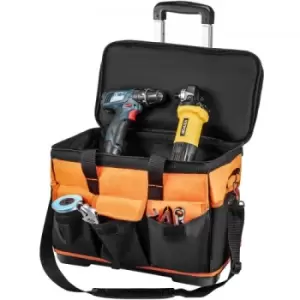 Image of VEVOR Tool Bag with Wheels Rolling Tote 20" Wheeled Storage Case & 2 Wheels