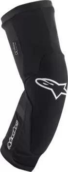 Alpinestars Paragon Plus Knee Protectors, black-white, Size 25 2XS, black-white, Size 25 2XS - main image