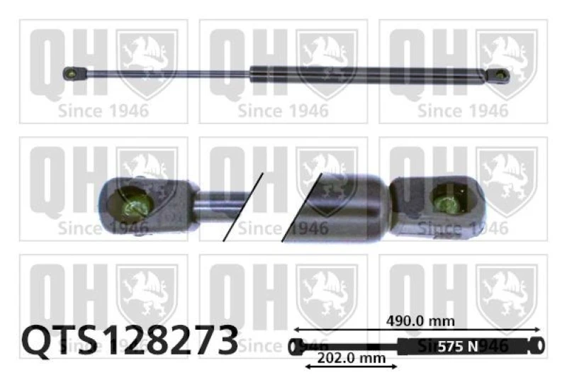 Image of QUINTON HAZELL Tailgate strut QUINTON HAZELL QTS128273