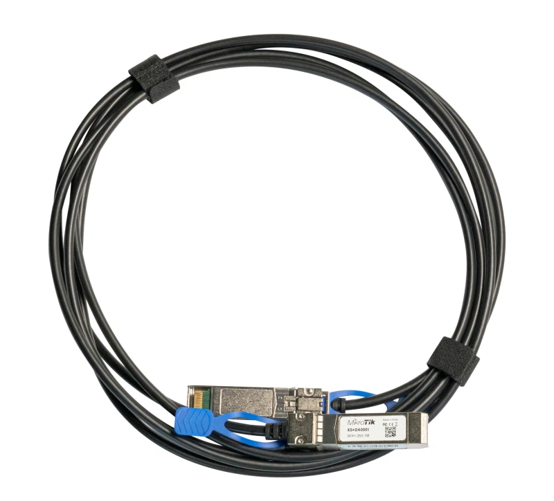Image of Mikrotik XS+DA0001 InfiniBand/fibre optic cable 1m SFP/SFP+/SFP28 Bla