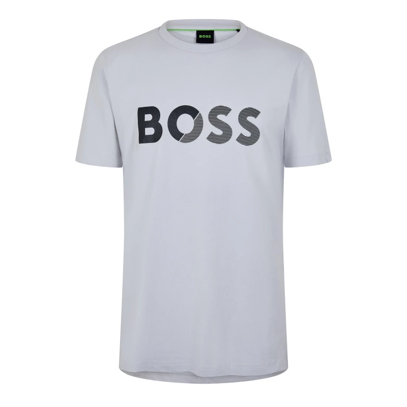 Image of Boss Boss Tee Tape Logo 10269604 01 - Grey Grey 2XL