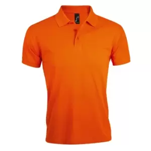 Image of SOLs Mens Prime Pique Plain Short Sleeve Polo Shirt (4XL) (Orange)