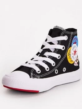 Converse Chuck Taylor All Star Hi Top Logo Play Childrens Trainers - Black