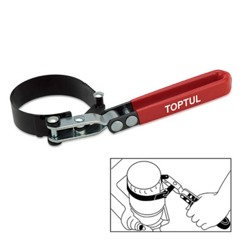 Image of Toptul Swivel Handle Oil Filter Wrench 73-85mm With Wide Band Grip Jdau7385