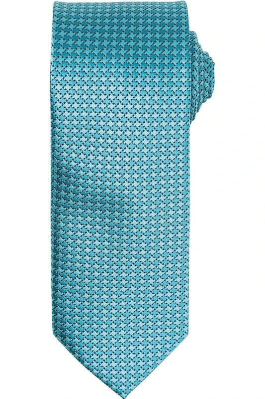Image of Premier Premier Puppytooth Tie in Turquoise Turquoise One Size Unisex 5063470392520