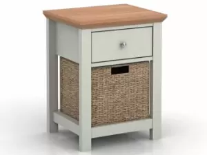 Image of LPD Cotswold Grey and Oak Lamp Table Flat Packed