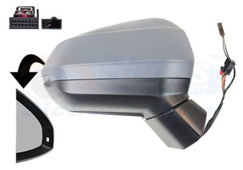 Image of VAN WEZEL Wing mirror VAN WEZEL 0374808