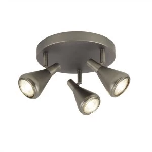 Image of 3 Light Cluster Spotlight Matt Antique Silver, GU10