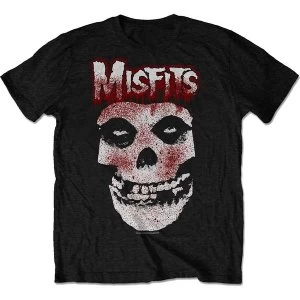 image of Misfits - Blood Drip Skull Unisex X-Large T-Shirt - Black