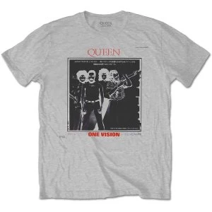 image of Queen - Japan Tour '85 Unisex Large T-Shirt - Grey