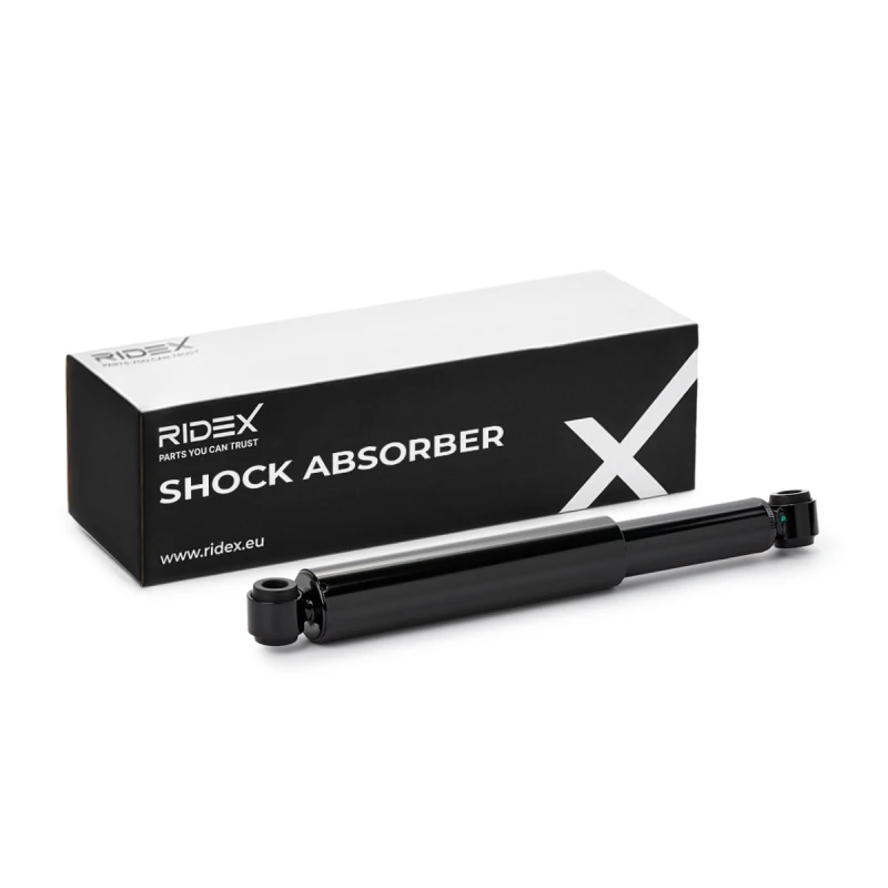 Image of RIDEX 854S18020 Shock absorber Rear Axle, Oil Pressure, Twin-Tube, Telescopic Shock Absorber, Bottom eye Shock Absorber (854)