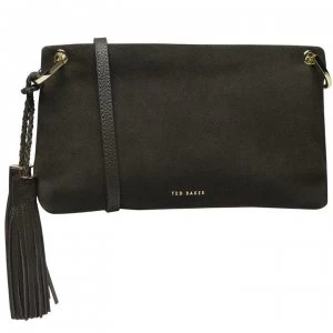 Image of Ted Baker Demetra Suede Zip Top Bag - khaki