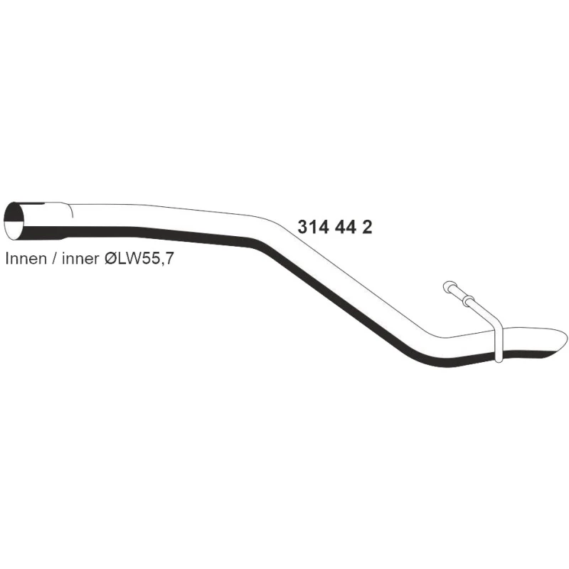 Image of ERNST 314442 Exhaust Pipe Rear, Length: 750mm Exhaust Pipe (17)