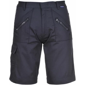 Image of Portwest - S889 - Navy Sz L Action Work Shorts Safety Combat