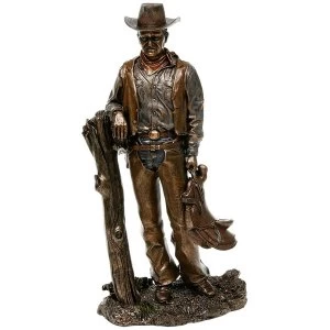 Image of Bronze Cowboy Legend John Wayne Figure Ornament